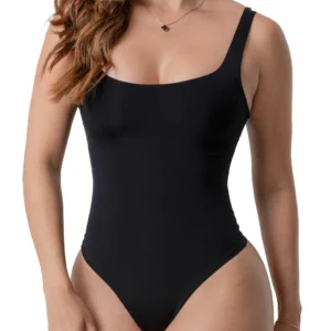 Fajas Salome 5002 Square Neck Bodysuit | Womens Bodysuit with Tummy Control