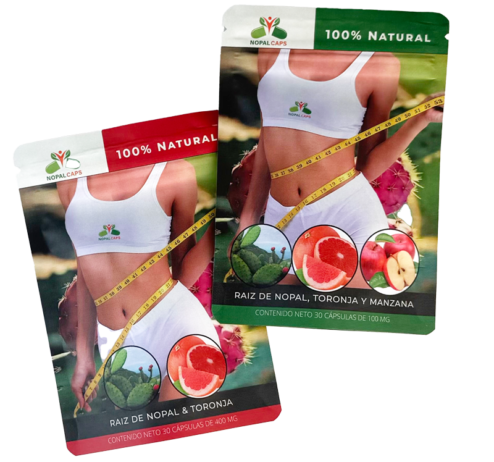 Capsulas de Nopal con Toronja y Manzana