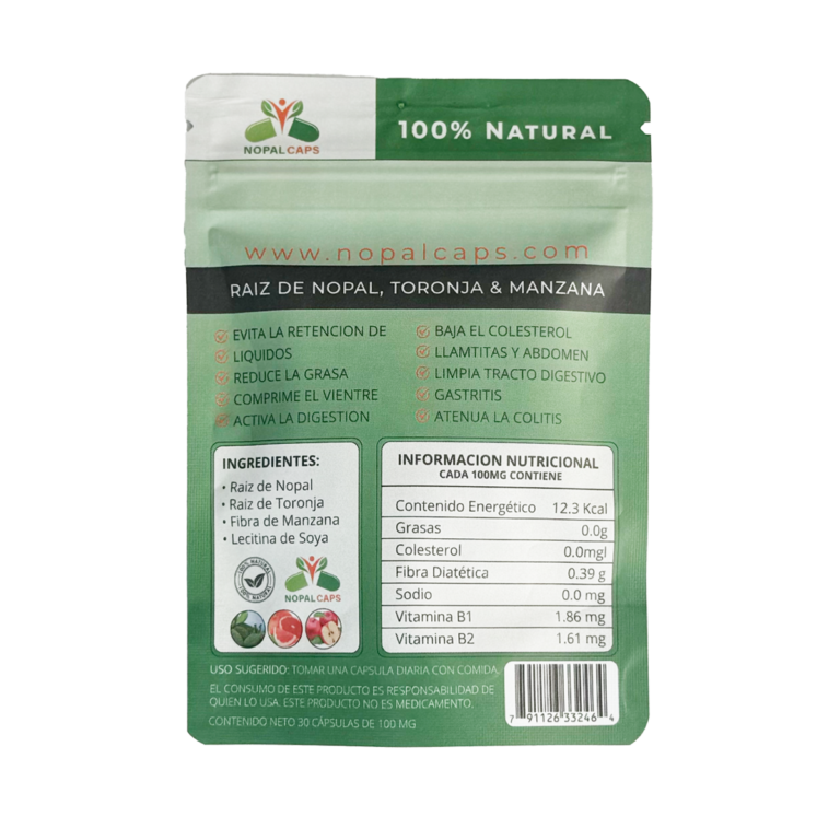 Combo de Capsulas de Nopal con Fibras de Manzana y Toronja.